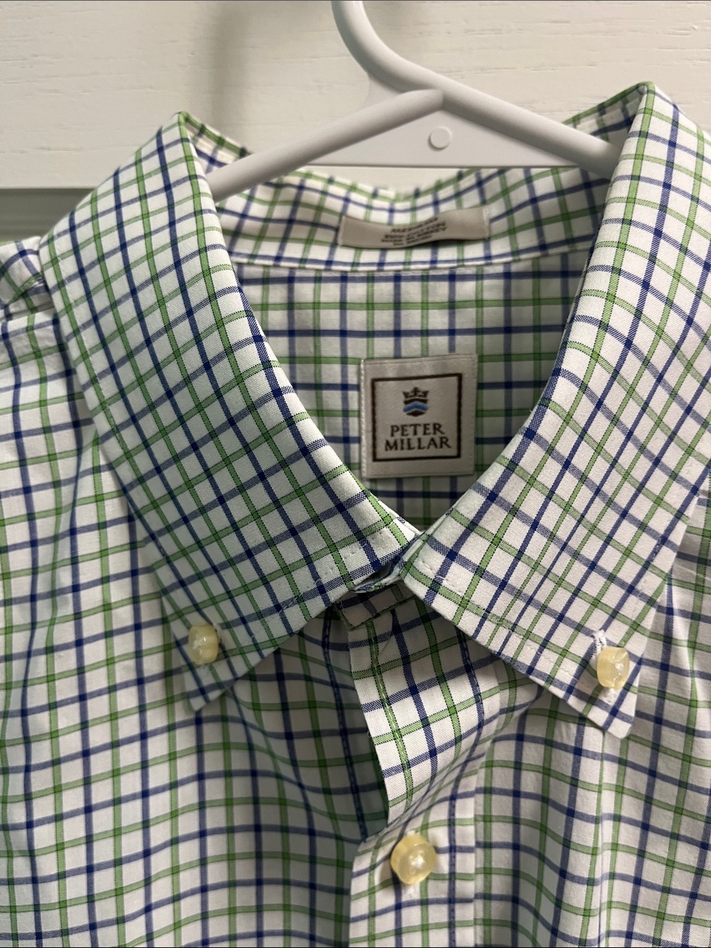 Peter Millar Purple & Green Plaid Button-Down Shirt